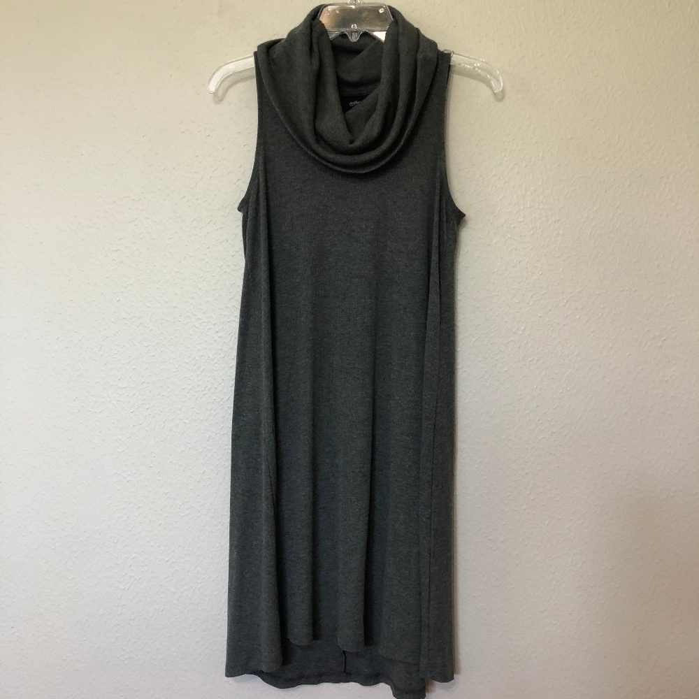 Ribbed circle neckline dress XS